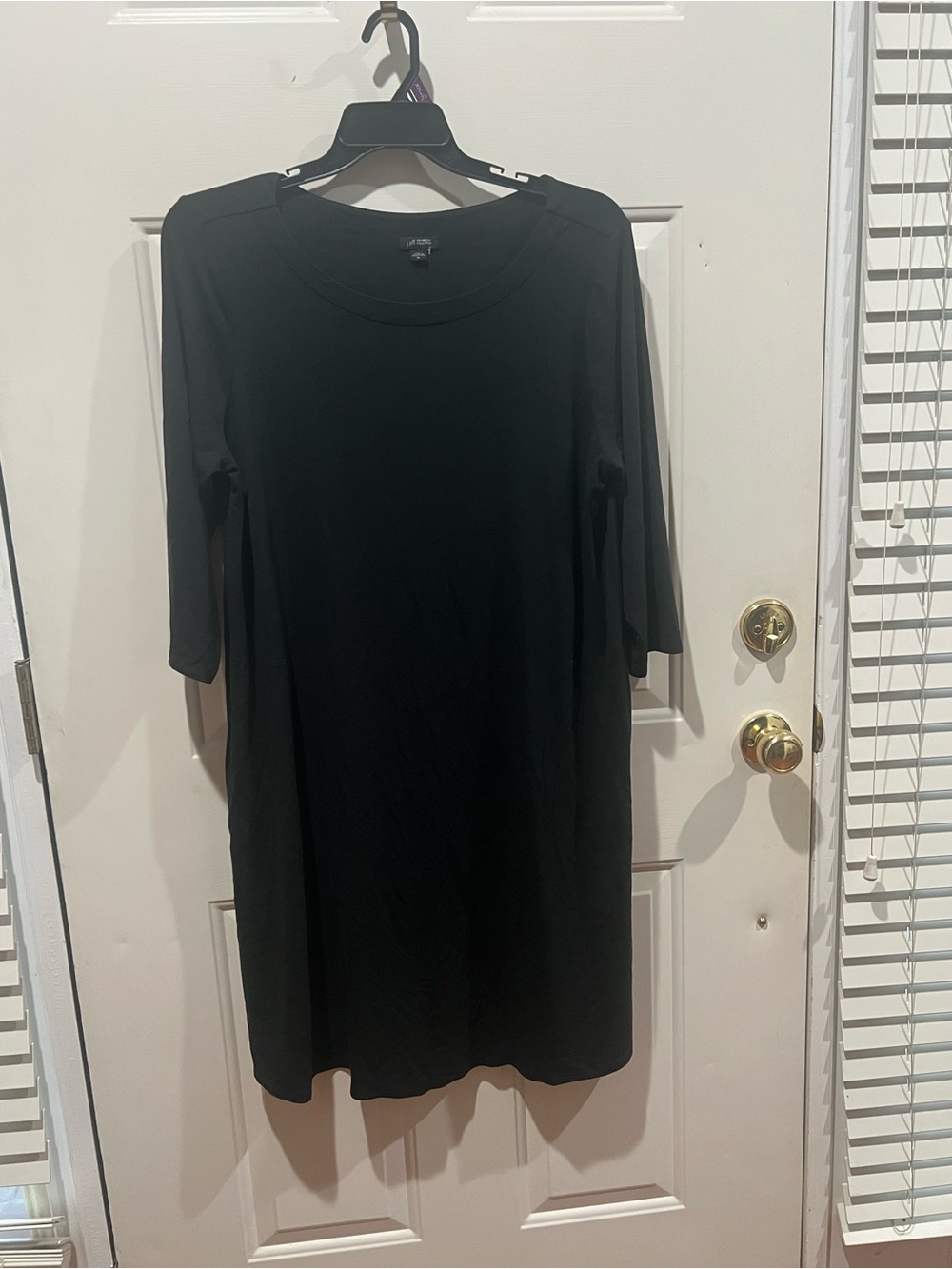 J. Jill Black Midi Shift Dress